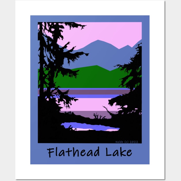 Flathead Lake Wall Art by Art by Ed Nolde